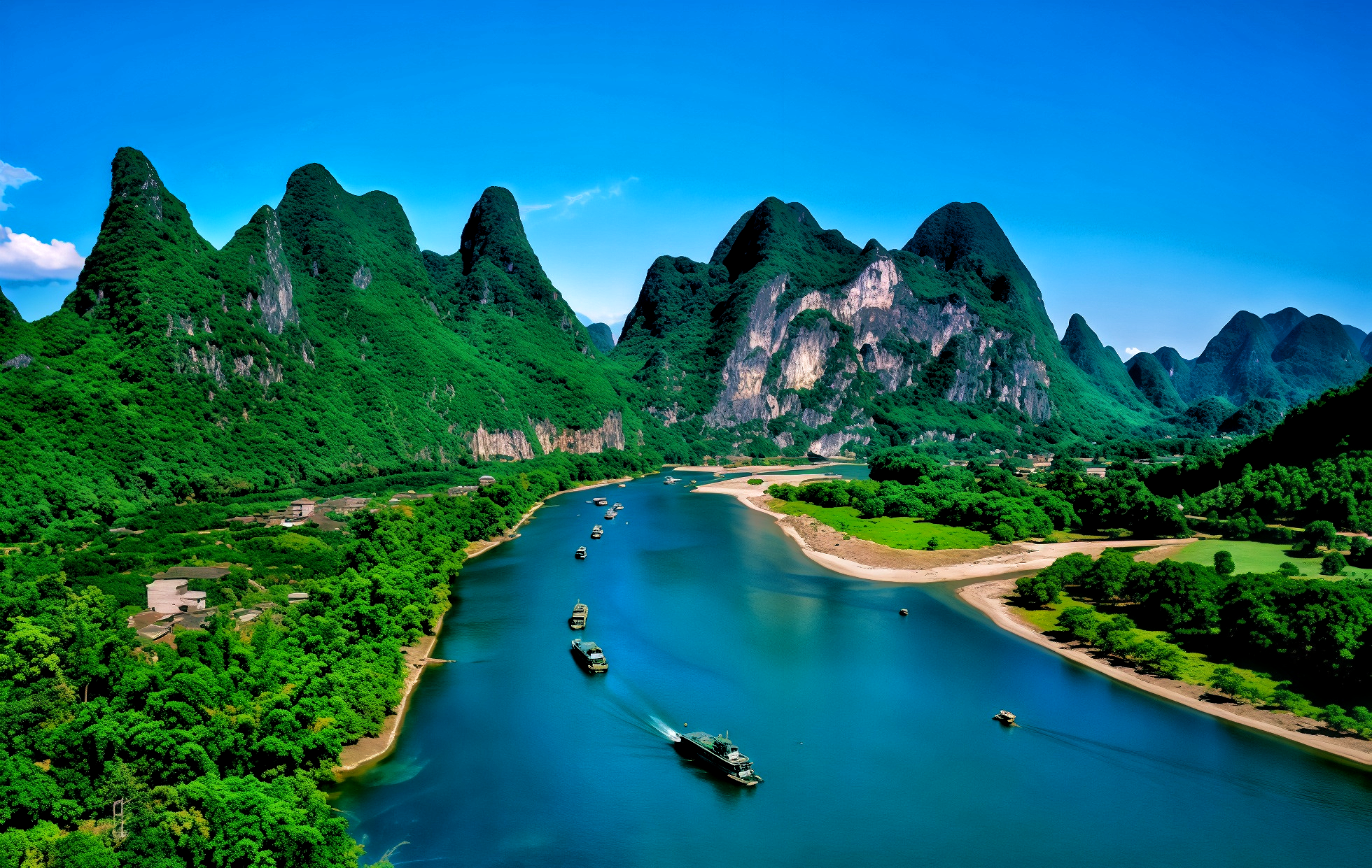 Nine-Horse Mural Hill: A Natural Enigmatic Painting on the Li River's Sheer Cliffs-2